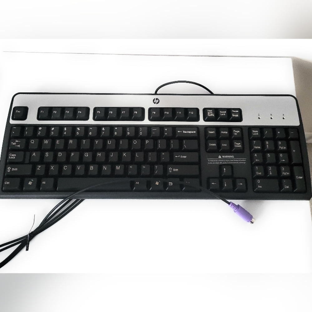 HP Black Wired Keyboard. New
